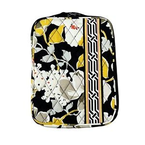 Vera Bradley Tablet Sleeve Yellow Black Dogwood Print